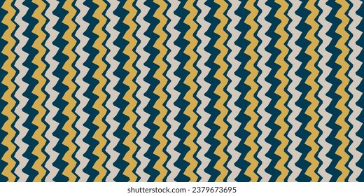 Columns of zigzags. Vector pattern of simple zigzag lines.