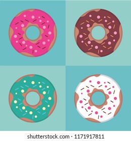 Colurful donut collection