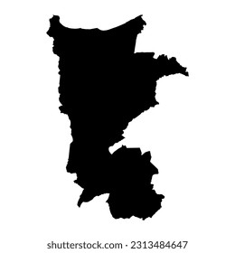 Mapa de Colwyn, distrito de Gales. Ilustración vectorial.