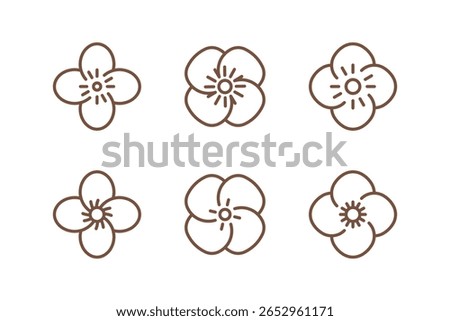 Colza, rapeseed, canola emblem. Set of 6 geometric shape. Emblem for production of oil, biofuel, mixed feed and cosmetics.