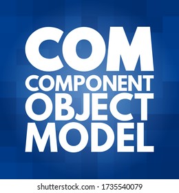 COM - Component Object Model acronym, technology concept background