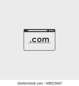 com domain icon, vector design
