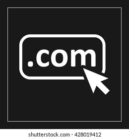 Com Domain Icon. Com Domain Vector Illustration