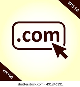 com domain  icon. com domain vector illustration