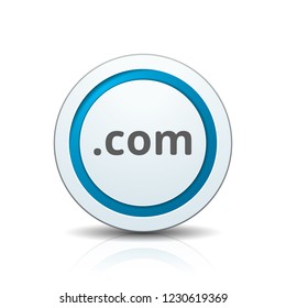 com domain name button illustration