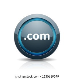 com domain name button illustration