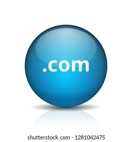 com domain name button illustration