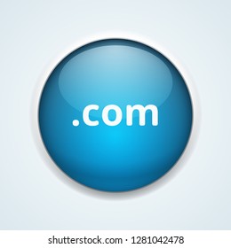 com domain name button illustration