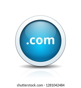 com domain name button illustration