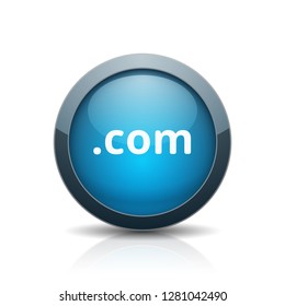 com domain name button illustration