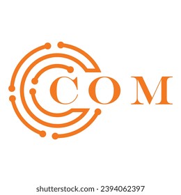 COM letter design. COM letter technology logo design on white background. COM Monogram logo design for entrepreneur and business