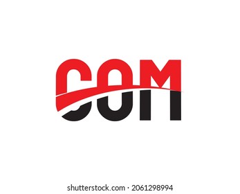 COM Letter Initial Logo Design Vector Illustration