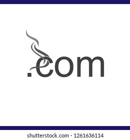 com letter website with smoke logo template