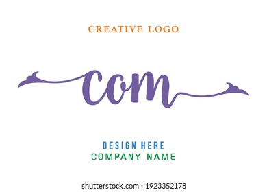 COM lettering logo is simple, easy to understand and authoritative