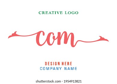 COM lettering logo is simple, easy to understand and authoritative
