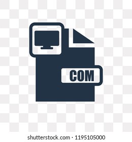 Com vector icon isolated on transparent background, Com transparency concept can be used web and mobile