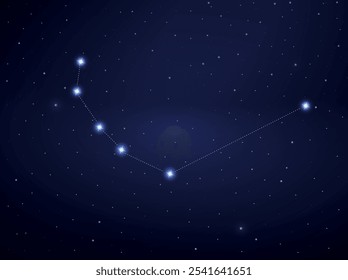 Coma australis constellation in night sky