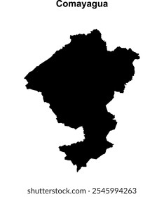 Comayagua department blank outline map