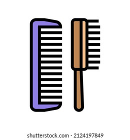 comb accessory color icon vector. comb accessory sign. isolated symbol illustration