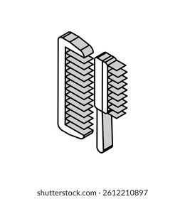 comb accessory isometric icon vector. comb accessory sign. isolated symbol illustration