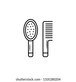 comb for beauty vector icon