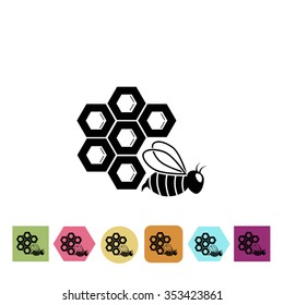 Comb with bee icon