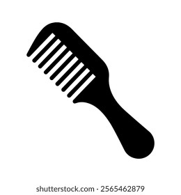 Comb black silhouette vector illustration on white background.
