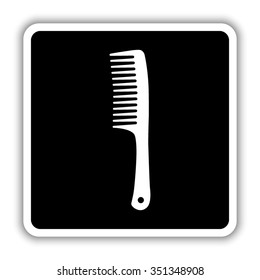 Comb - black vector icon