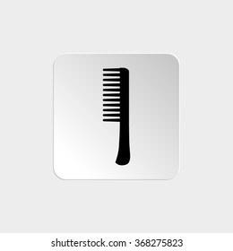 Comb  - black vector icon