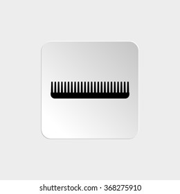 Comb  - black vector icon