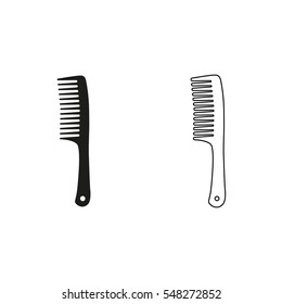 Comb  - black vector icon