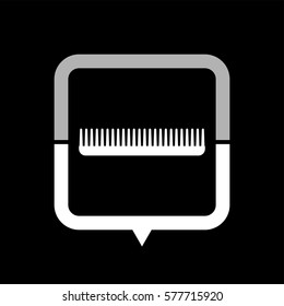 Comb  - black vector icon
