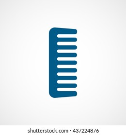 Comb Blue Flat Icon On White Background