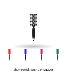 Comb brush multi color icon. Simple glyph, flat vector of beauty salon icons for ui and ux, website or mobile application