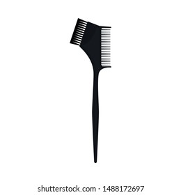 Comb with a brush. Vector illustration on a white background.
