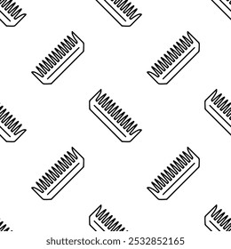 Comb cartoon doodle seamless pattern, Vector.