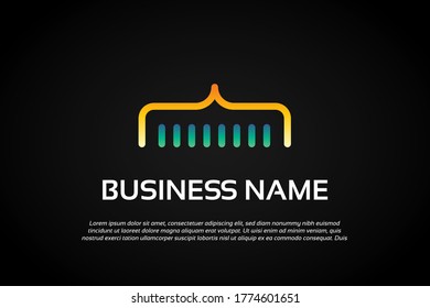 Comb Coding Digital code logo or icon. Colorful coding programmer media logo icon vector for your business or product