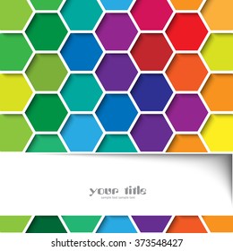 Comb color background. Individually editable hexagons.