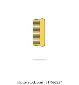 Comb color thin line icon.Vector illustration