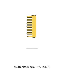 Comb color thin line icon.Vector illustration