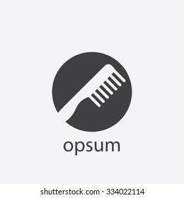 comb cut identity template icon design element