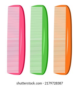 The comb is a device for combing the hair. The comb consists of knobs and denticles. Hairdressers use a variety of combs.Barbershop single icon in cartoon