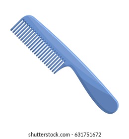 The comb is a device for combing the hair. The comb consists of knobs and denticles. Hairdressers use a variety of combs.Barbershop single icon in cartoon style vector symbol stock illustration web.