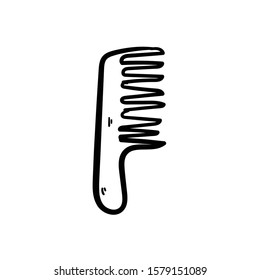 comb doodle icon vector hand drawing 