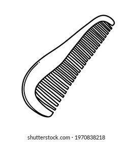 Comb Doodle vector icon. Drawing sketch illustration hand drawn cartoon line.