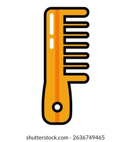 Comb filled outline icon style isolated on white