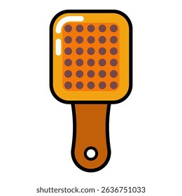 Comb filled outline icon style isolated on white