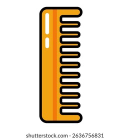 Comb filled outline icon style isolated on white