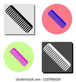 comb. flat vector icon illustration