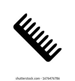 Comb flat vector icon illustration isolated on white. Hair fixing sign. Hairdresser symbol.